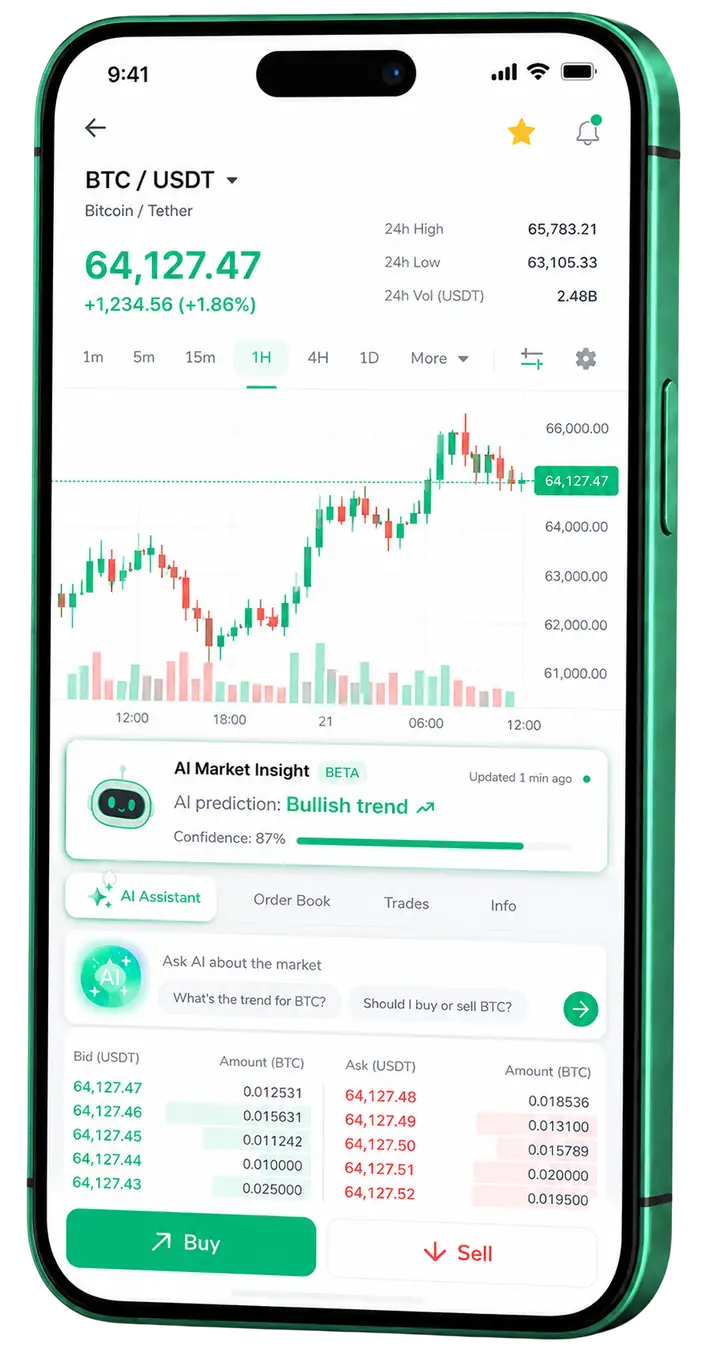 Pantalla móvil de trading en Costa Patrimencia